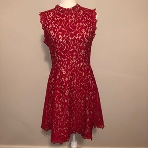 Red Crotchet Holiday Dress